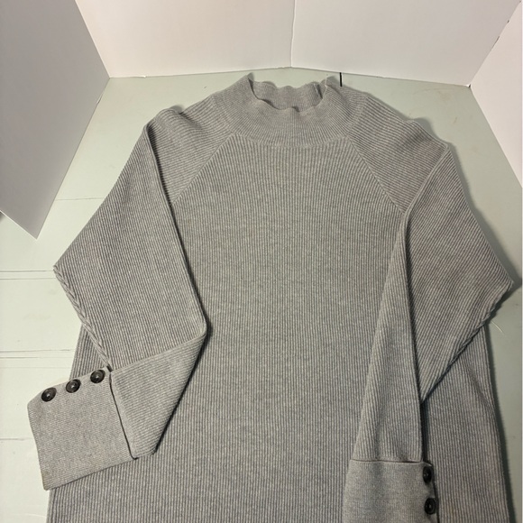 Michael Kors Gray Ribbed Crewneck Sweater - Picture 1 of 4